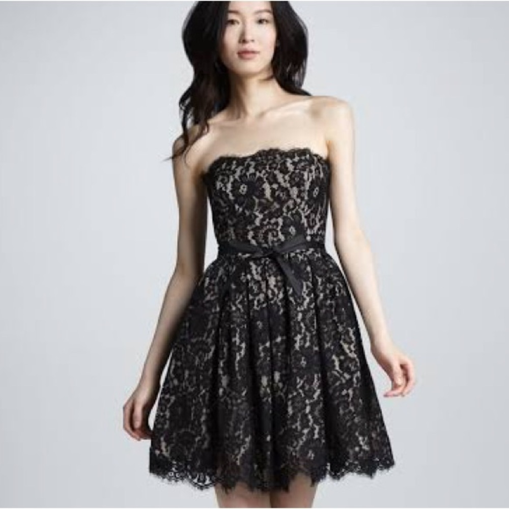 Wyton Lace Strapless Mini Dress